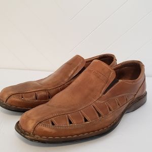 Josef Seibel Fisherman Sandal Brown Leather Comfort Loafer Shoe Men's Size 46/12